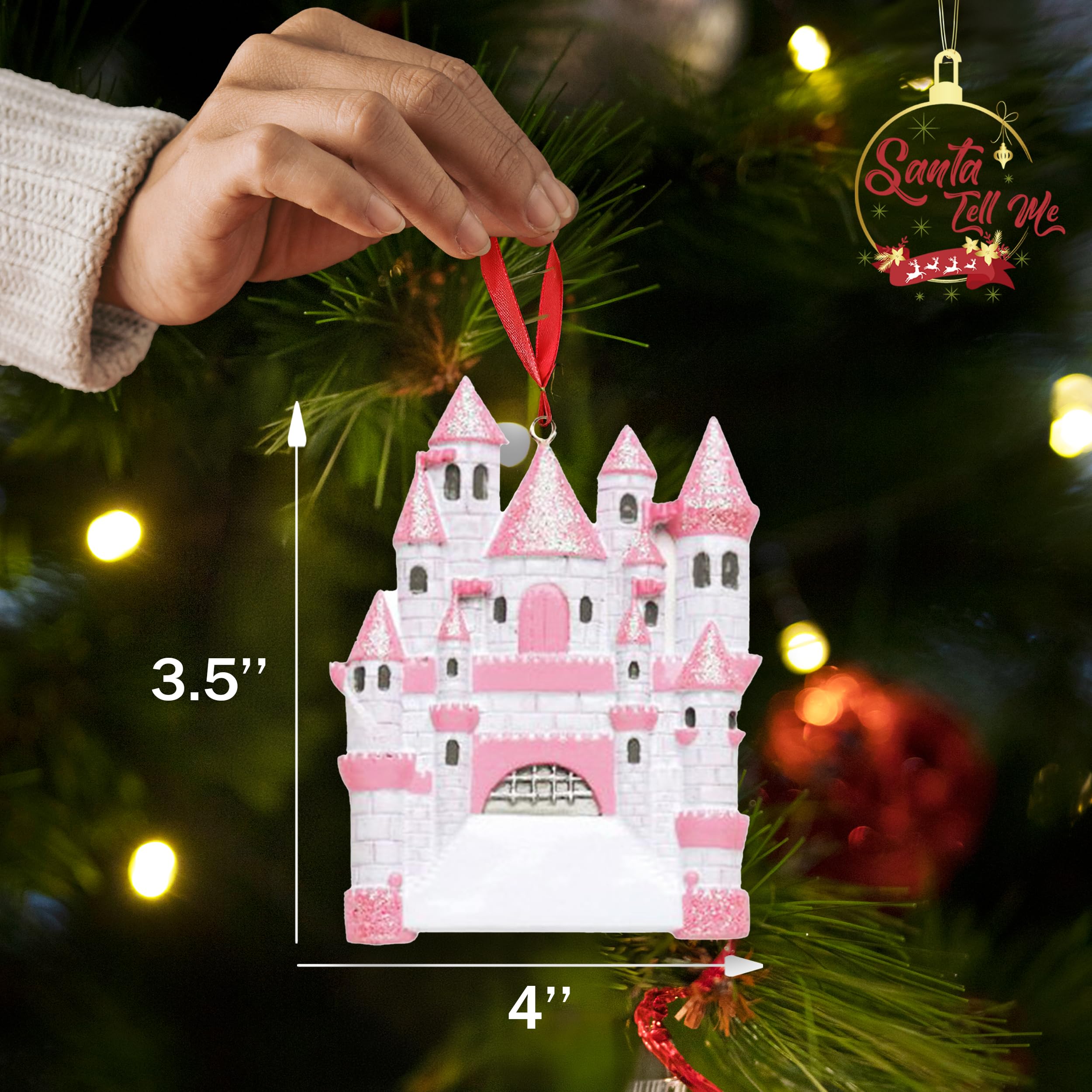 Amazon.com: Santa Tell Me Princess Castle Christmas Ornament 2025  Personalized Tree Decoration Custom Gift for Girls, Daughter, Toddler,  Cinderella Keepsake with Name and Year, Crown, Tiara and Fairy Dress : Home  &