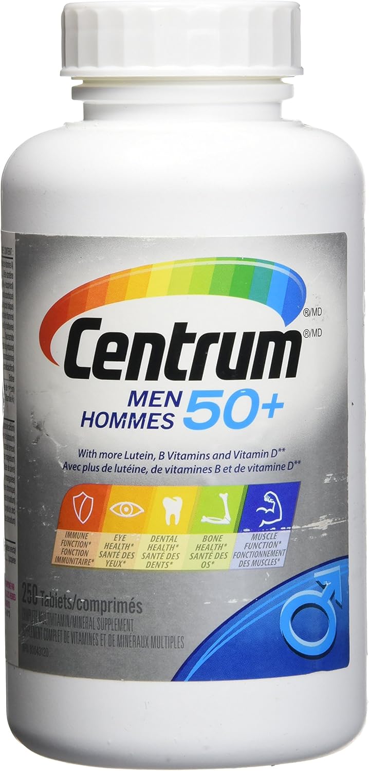 Amazon Centrum Multivitamin/Mineral Supplement For Men 50+, 250 Count