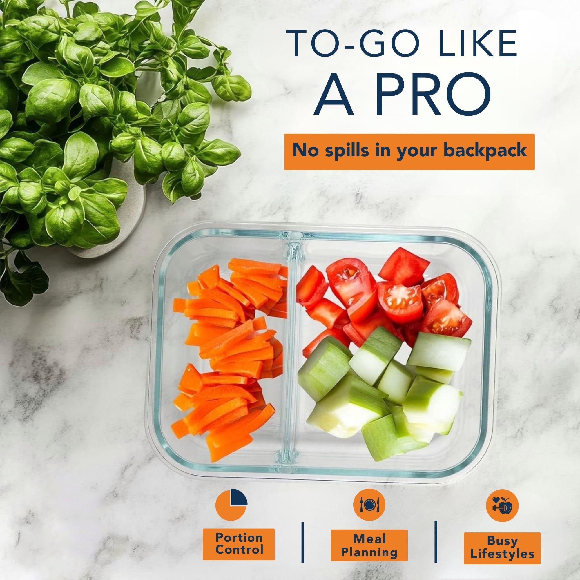 Glass Lunch Box - Leakproof & BPA Free -3