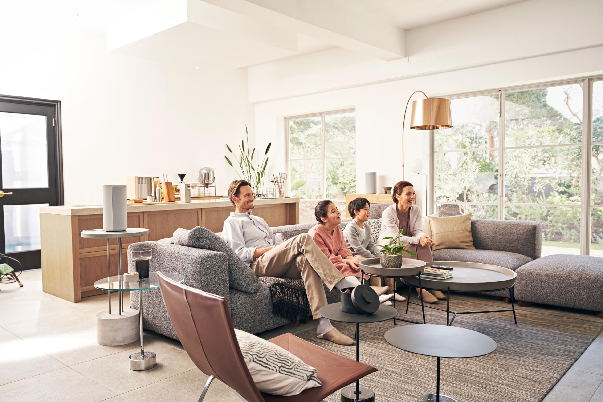 Sony HT-A9 Sistema de Cine en Casa 5.1, Mapping de 360°, Compatible con 4K / 4K 120HZ y 8K HDR Passthrough, Google Assistant, Gris Claro
