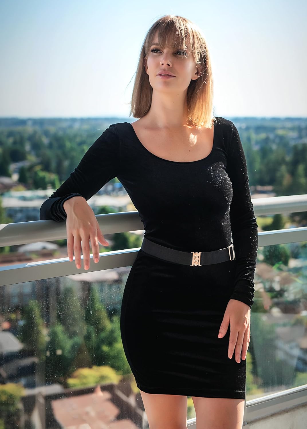 ONE-BELT No Show Invisible Elastic Belts for Women | 1.30" Width | Non Slip | Fits waist upto 50 Inch - Designed in USA. - Image 6