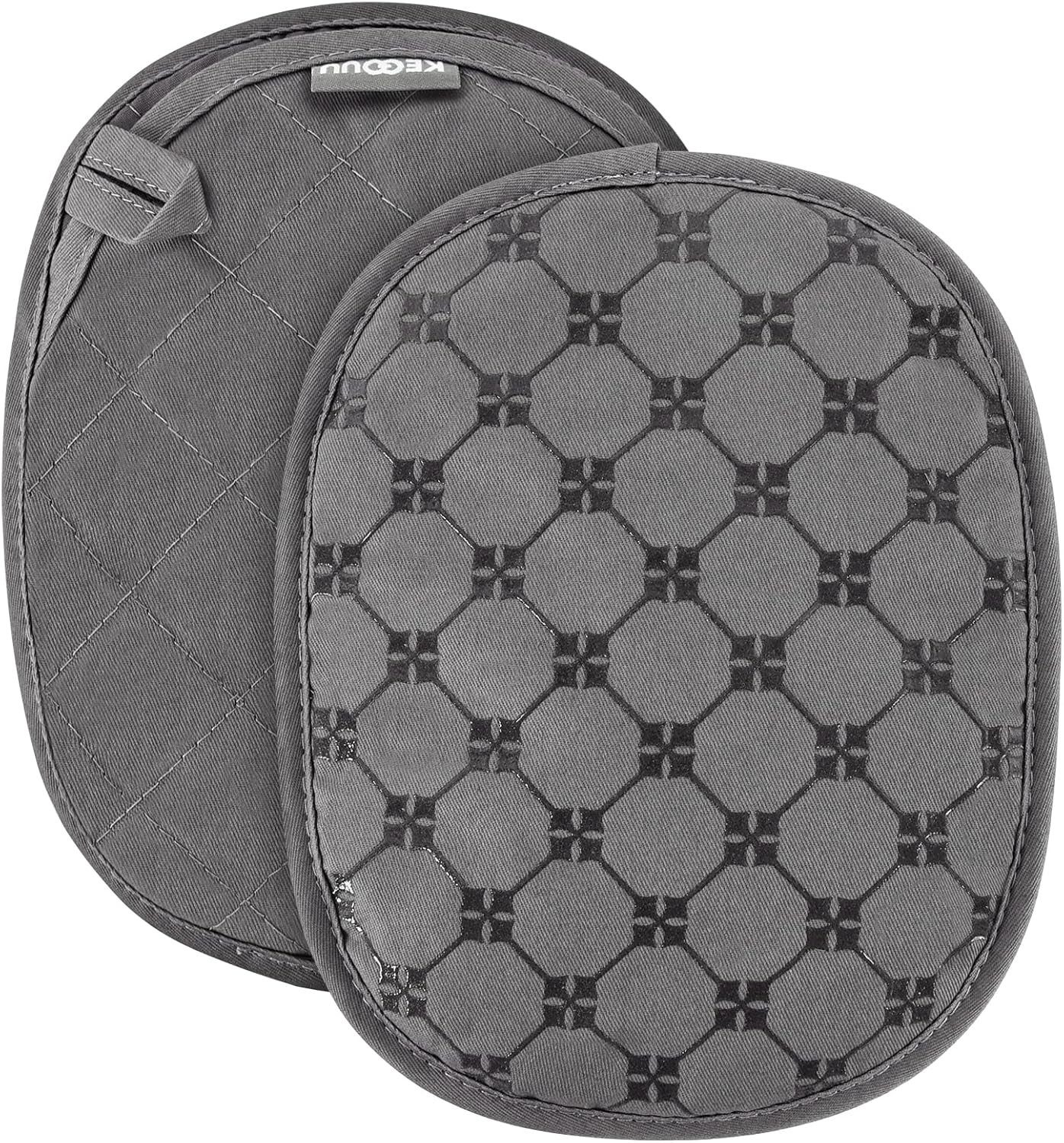 KEGOUU Pot Holders 2pcs Sets,Oven Hot Pads Featuring Silicone Non-Slip Coating,Heat Resistant Potholders for Kitchen Bakeware Cooking