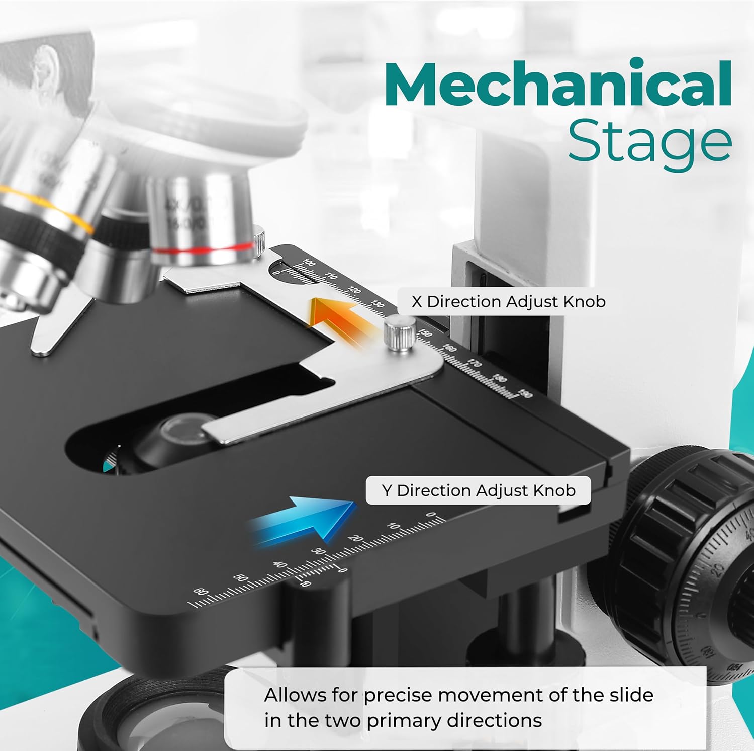 Sinher XSZ-107BN Professional Compound Binocular microscopes 40X-1600X Magnification with Microscope kit for Student Adults Suitable for Laboratory School Home Education.