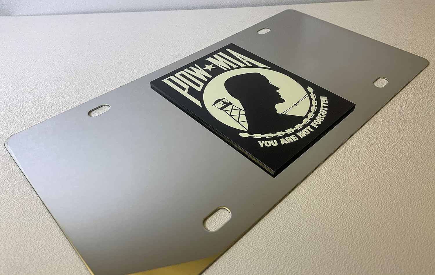 Eurosport Daytona- Pow*Mia Stainless Steel License Plate