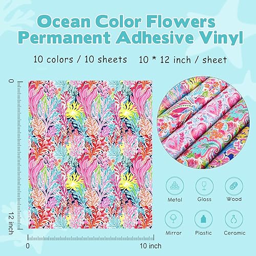 Miniatura 9 de Tintnut Vinilo permanente para el Día de San Patricio, vinilo adhesivo con patrón de trébol verde, 12 hojas de 12 x 10 pulgadas, vinilo para