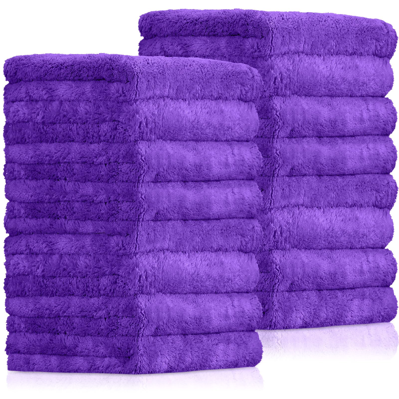 Tallew Lot de 15 grandes serviettes en microfibre pour le polissage, le séchage, le lavage et le nettoyage de voiture en peluche, pour l'entretien de la voiture, le polissage, la cire, les rayures, 40