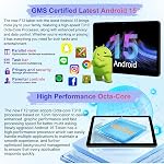 2026 Android 15 Tablet with Gemini AI, 30GB+128GB+1TB Expand, 10.1 Inch Octa-Core Tablet with Keyboard Mouse, 8000mAh, 5G WiFi, HD IPS Display, GPS, Support Widevine L1, Split-Screen -Metal Black