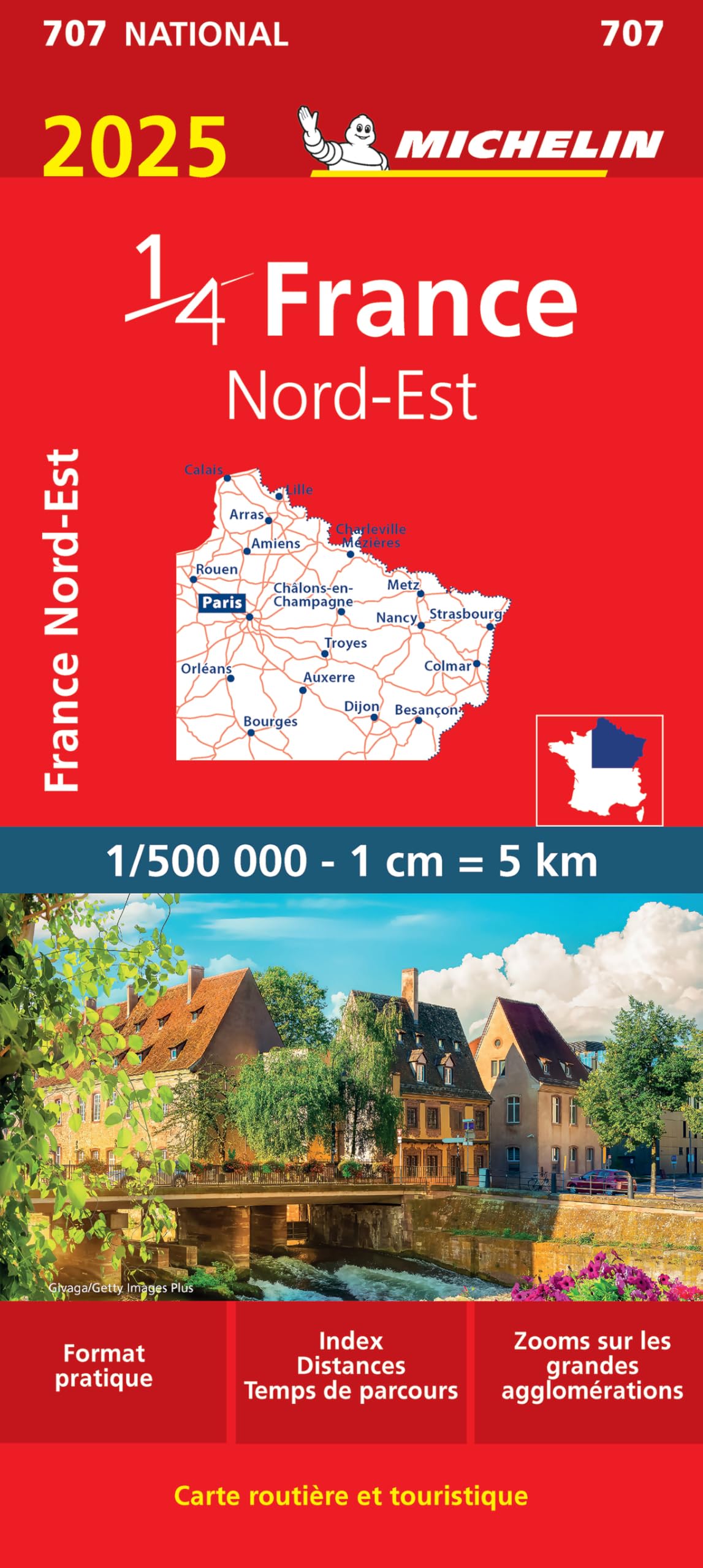 Northeastern France 2025 - Michelin National Map 707: Map