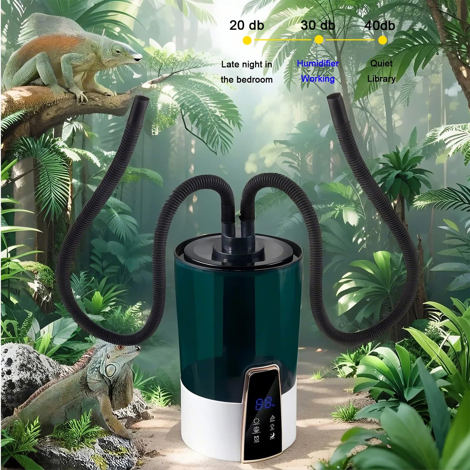 Nebulizzatore Umidificatore per Rettili, Sistema di Nebulizzazione per Rettili, Umidificatore Nebulizzatore per Terrari, Grande capacità 4L.