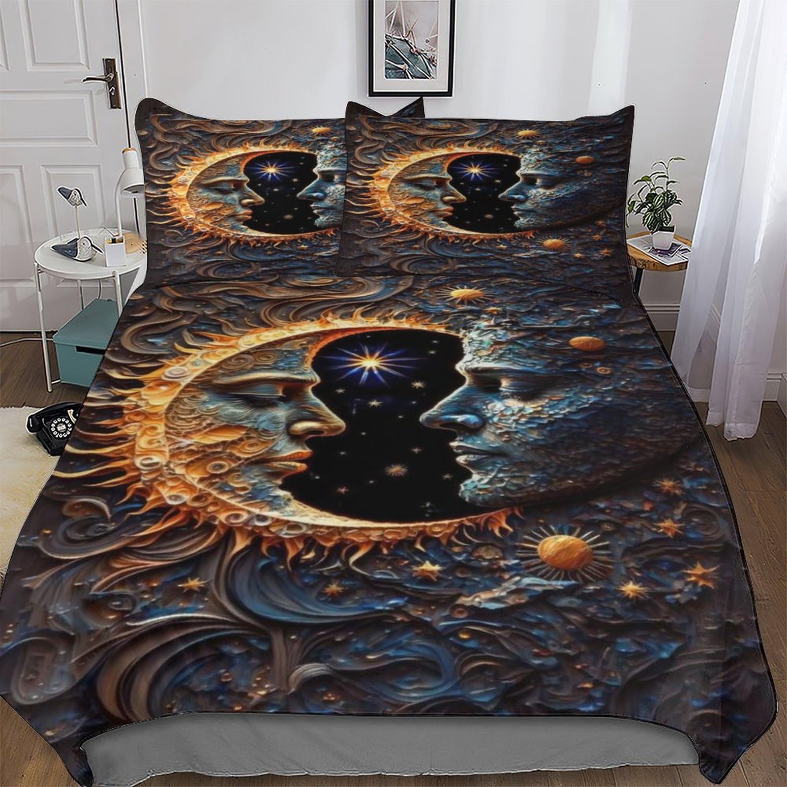 Housse de couette ultra doux et hypoallergénique pour lit 3 pièces