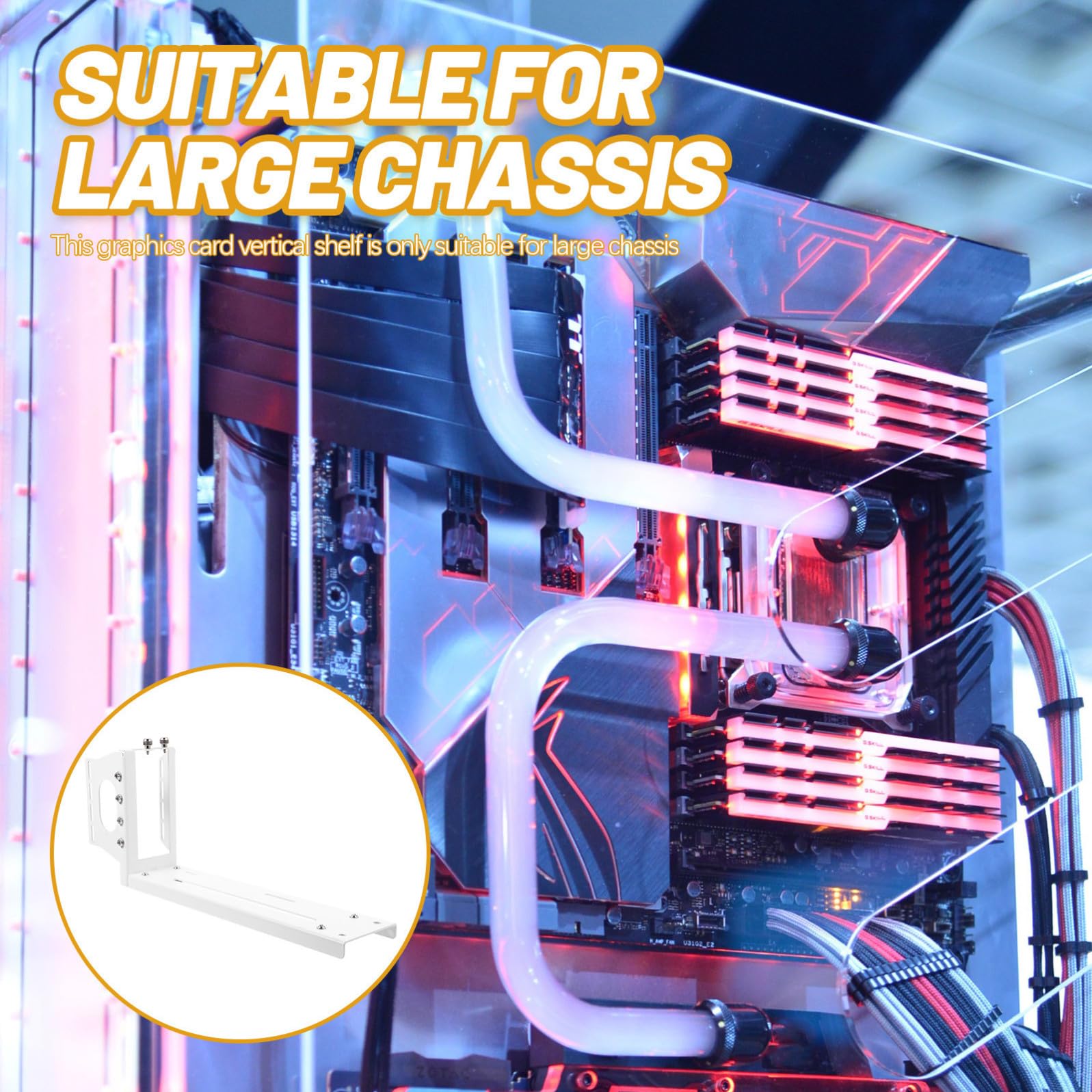 Supporto Verticale per Scheda Video Bianco per Chassis Grandi