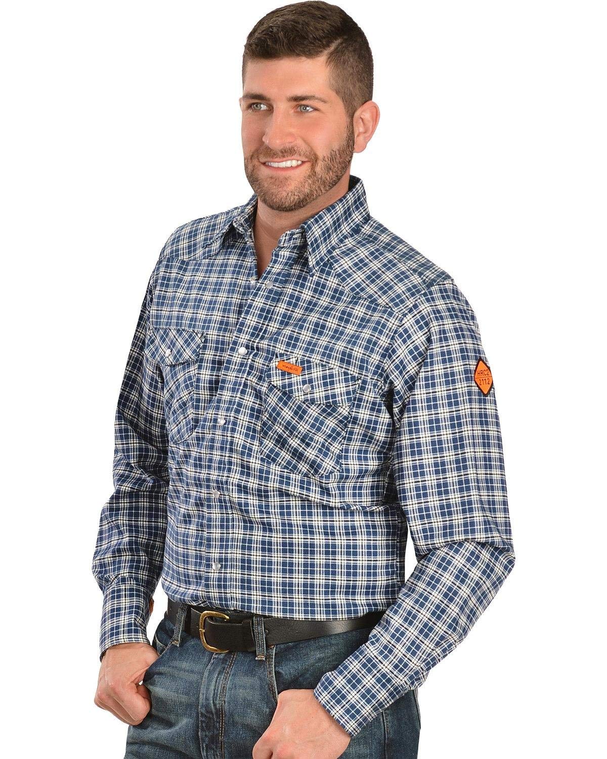 WranglerMen's Fr Flame Resistant Western Long Sleeve Two Pocket Snap Shirt