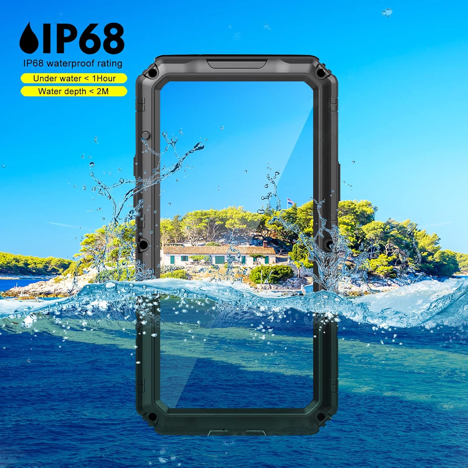Beeasy Case Compatible with iPhone 12 Pro, Waterproof Shockproof Tough Heavy Duty - Image 4