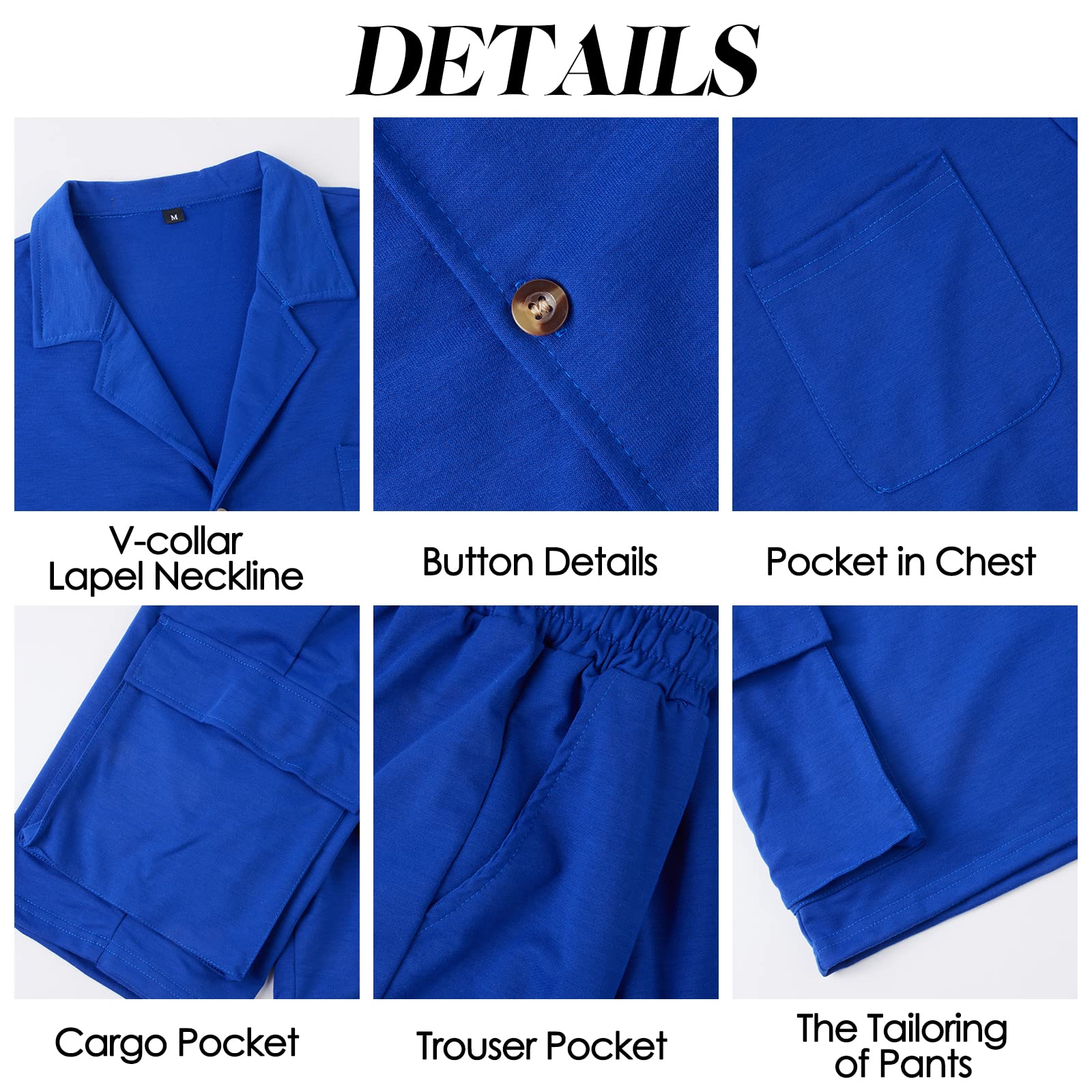 Fastkoala Uomo Tuta da Ginnastica Set Completi Abiti Estate Spiaggia Bottone Camicie e Pantaloncini 2 Pezzi