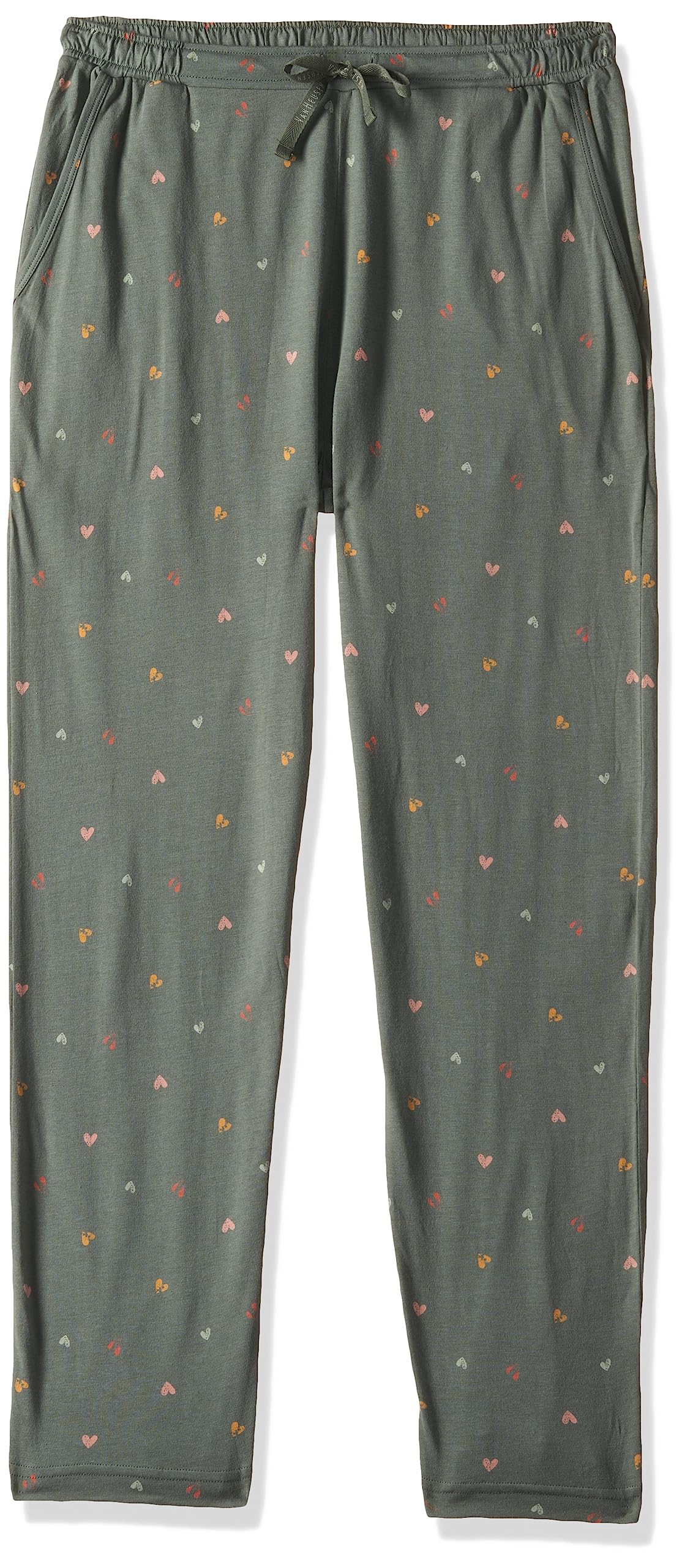 van heusen Women Lounge Pants - Modal Cotton - Allover Print, Functional Pocket, Ultra Soft, Drawstring Waist_55307_Sage Heart_L-picture-39