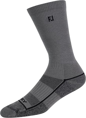 FootJoy Mens ProDry Crew Mid Grey Golf Sock