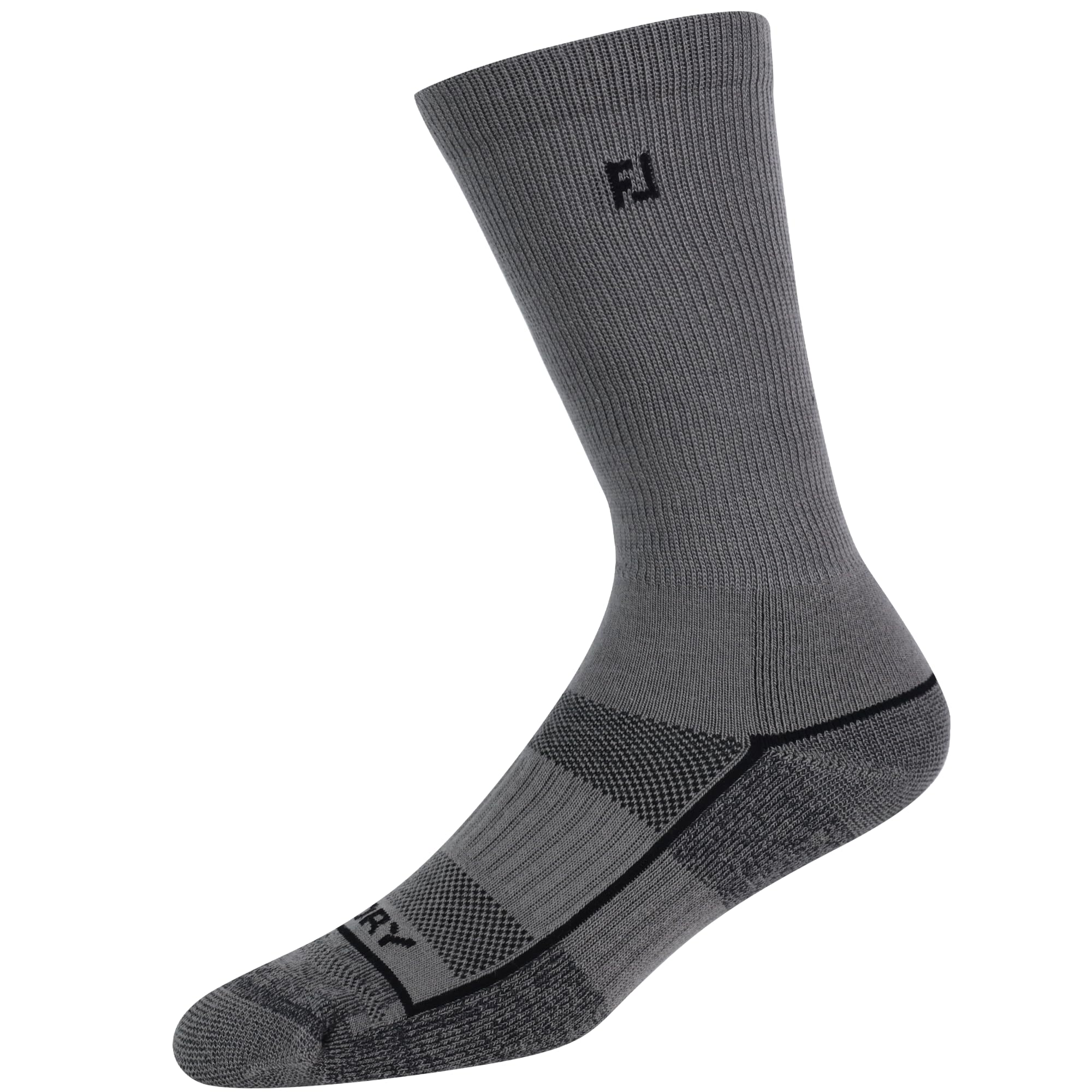 FootJoy Mens ProDry Crew Mid Grey Golf Sock