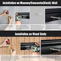 Vista 7 de WORKPRO Garage Tool Organizer Wall Mount, Garage Organization Garden Tool Rack Holder System, 64-Inch 4 Rails with 8 Heavy Duty Adjustable Hooks for