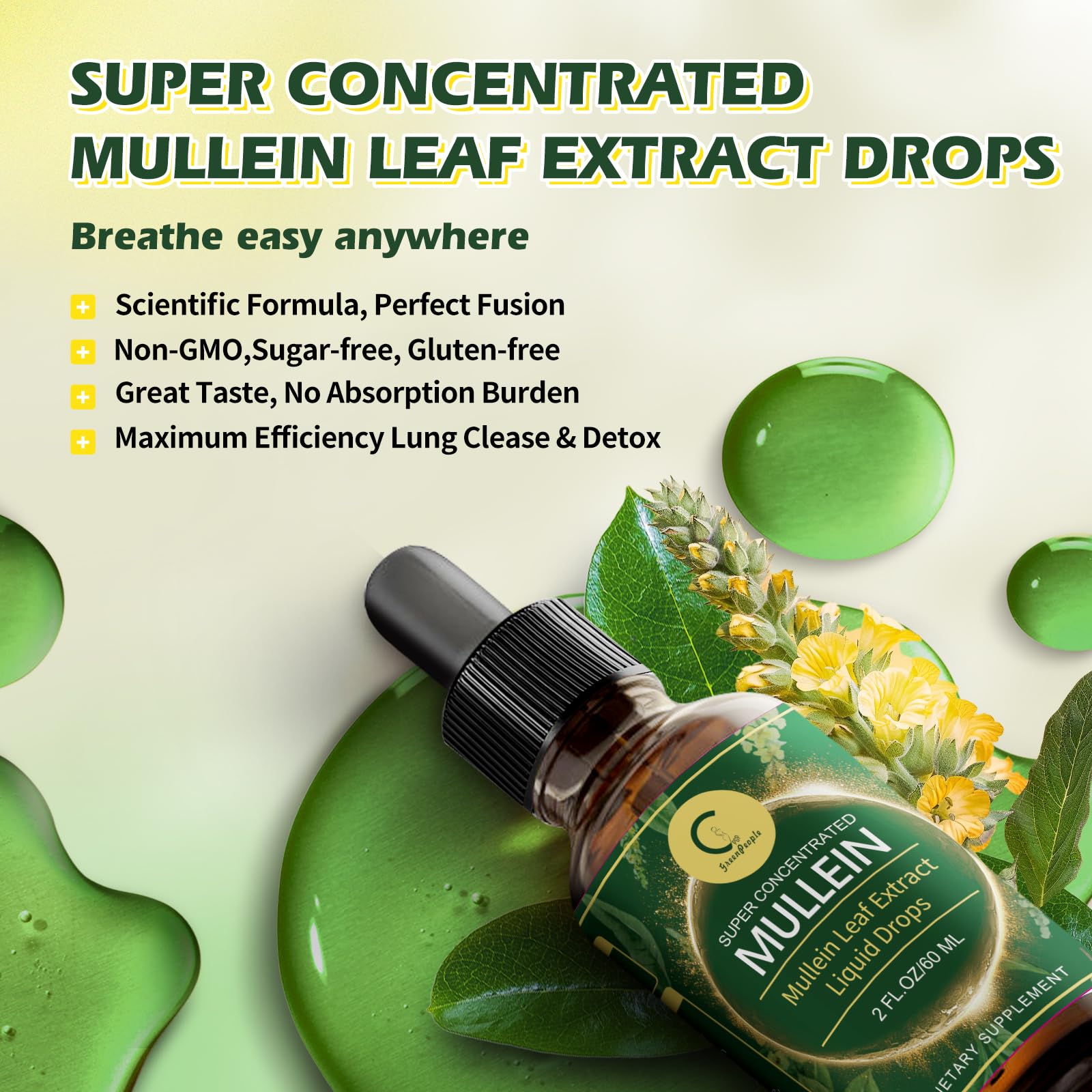 Mullein Drops for Lungs with Elderberry Liquid Tincture, 2 FL OZ — Amazon image 6