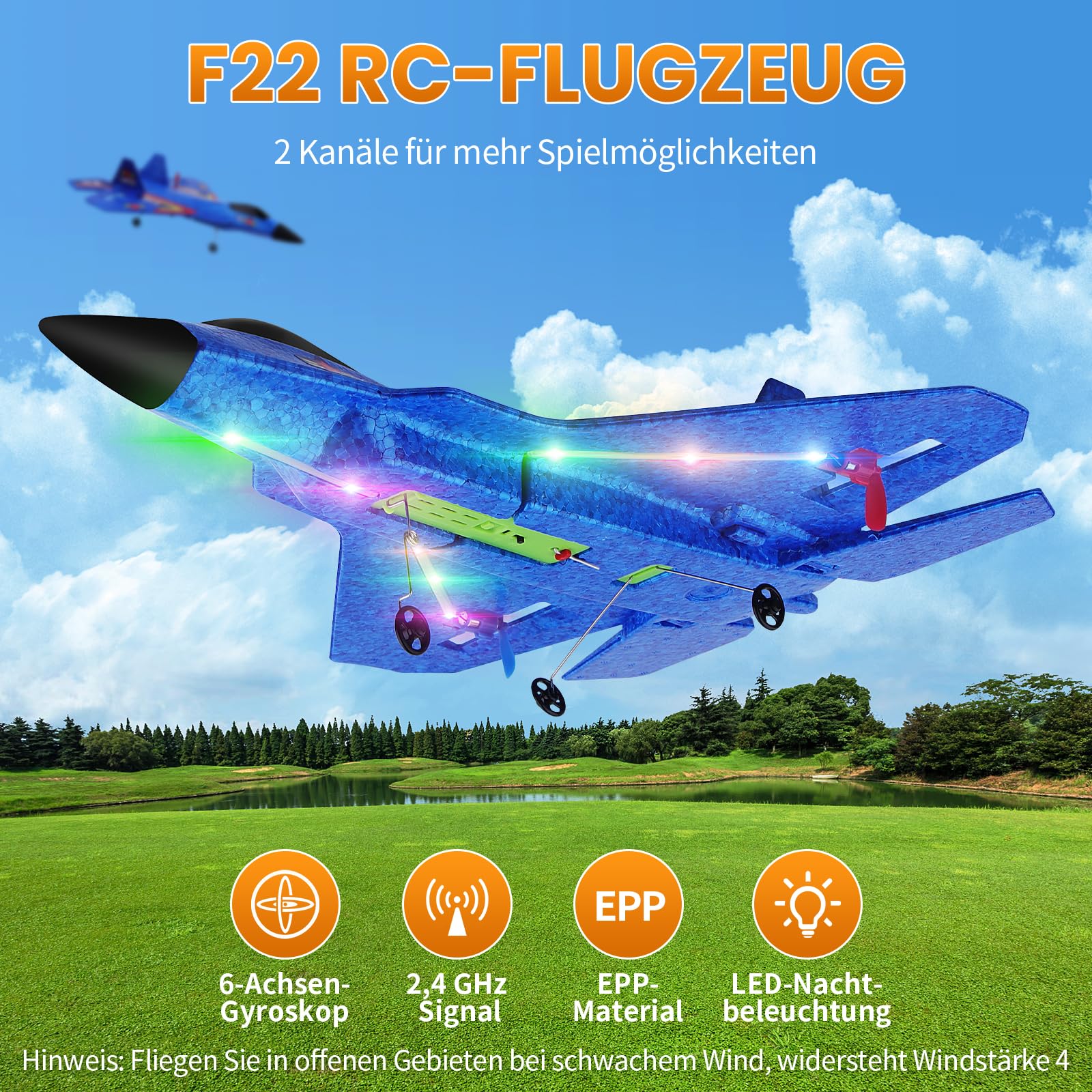 Controllo Remoto Aereo FX22 2.4 GHz Blue - Dettaglio