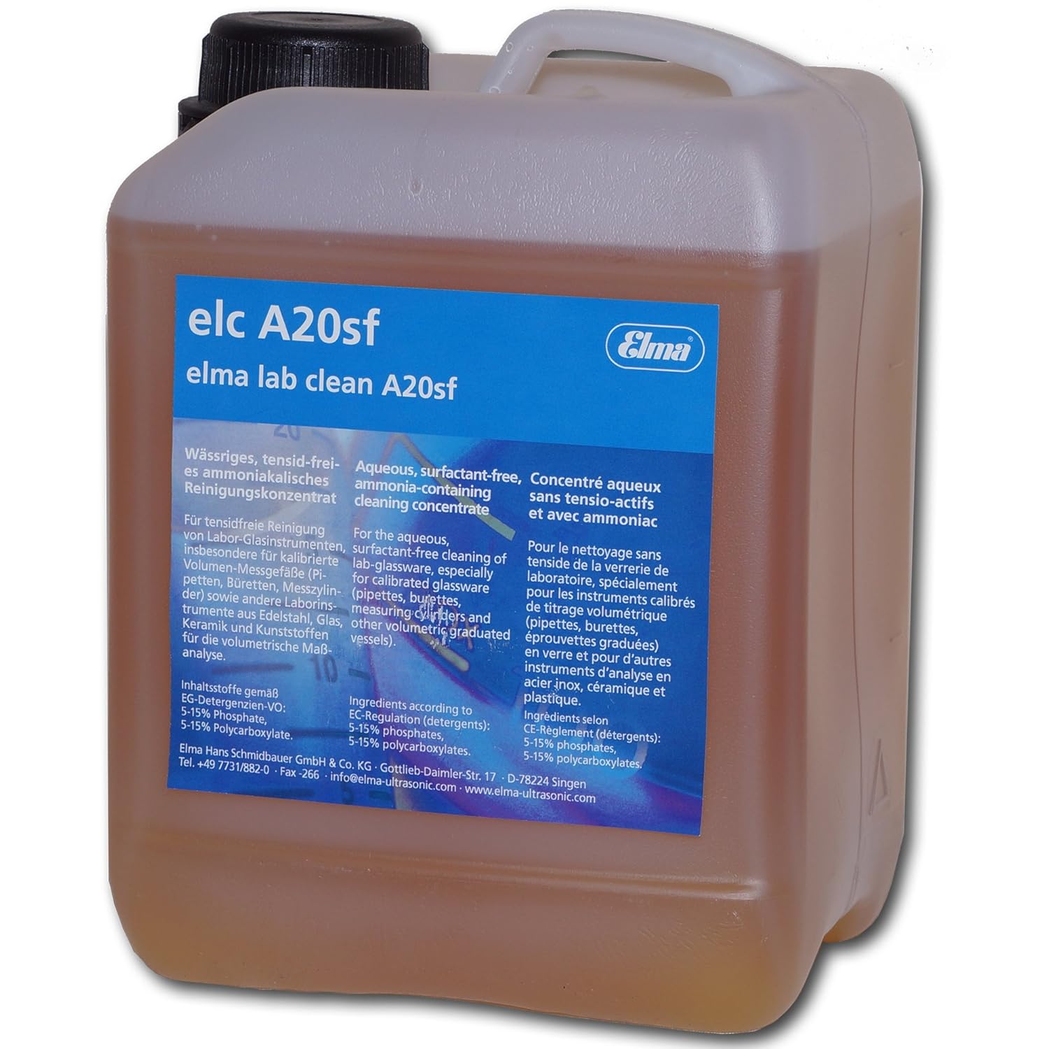 Elmasonic 800 0056 Elma Lab Clean A20SF Cleaning Solution