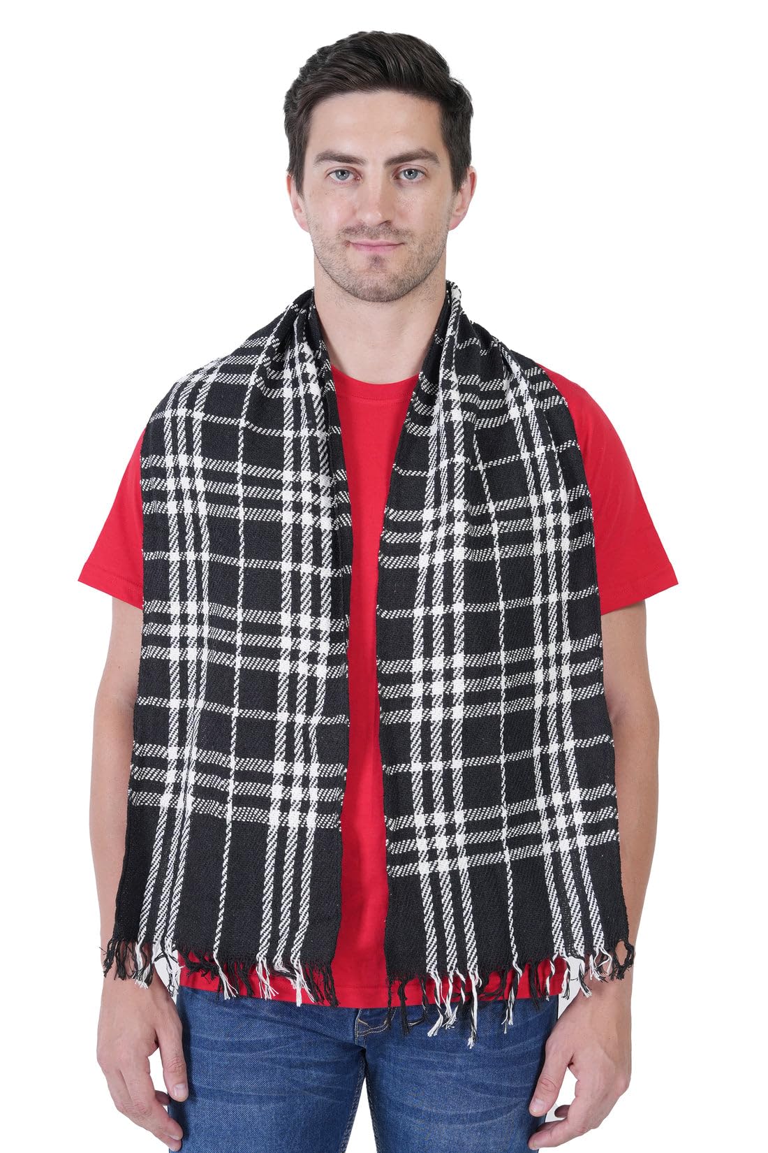 teemoods Men's Cotton Lightweight Muffler for All Seasons, Unisex checkered Stole-picture-29