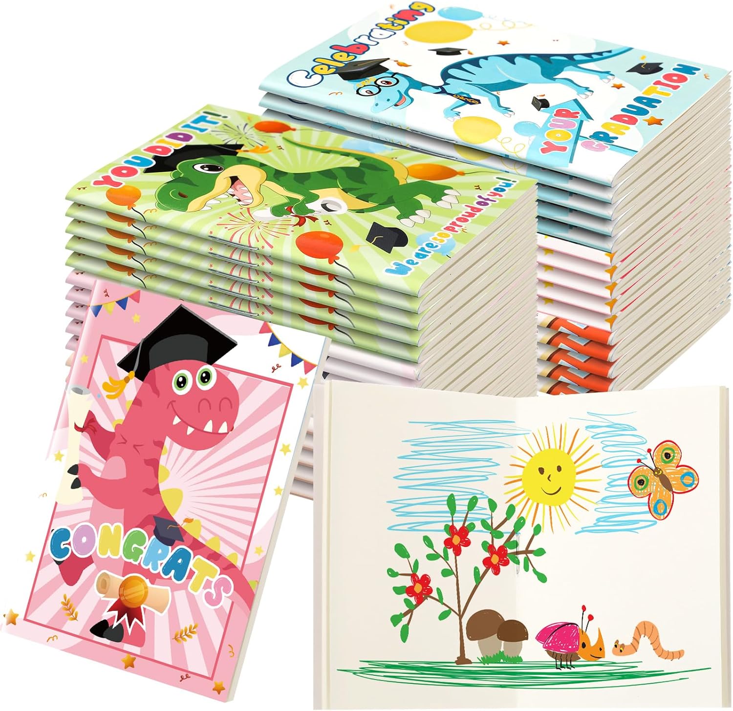 Bedwina Top Secret Mini Notebooks - Pack Of 24, 2.5"x3.5" Spiral Notepads For Spy & Detective Party Favors