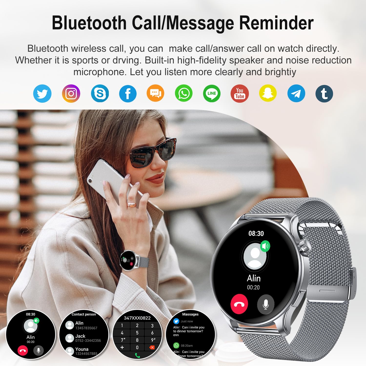 Smartwatch Multifunzione Maschi Femmine Fitness - Dettaglio
