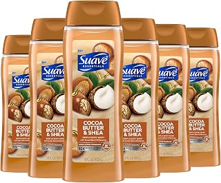 Suave Cocoa Butter & Shea Moisturizing Body Wash with Vitamin E, Paraben-Free, 18oz Pack of 6 – Hydrating Shower Gel