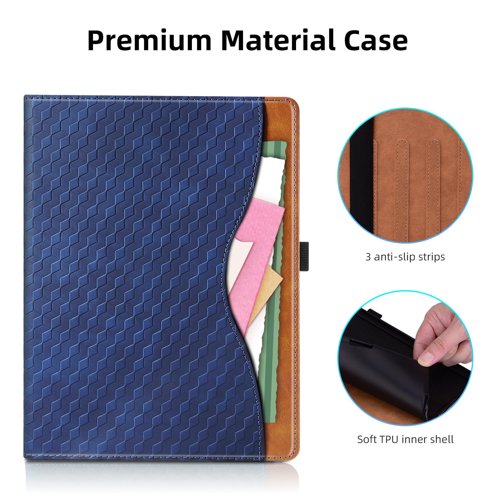 CASAFUNY Hülle Für Lenovo Tab P11 (2. Gen) – PU Leder, Mit Standfunktion & Kartenschlitzen, Braun