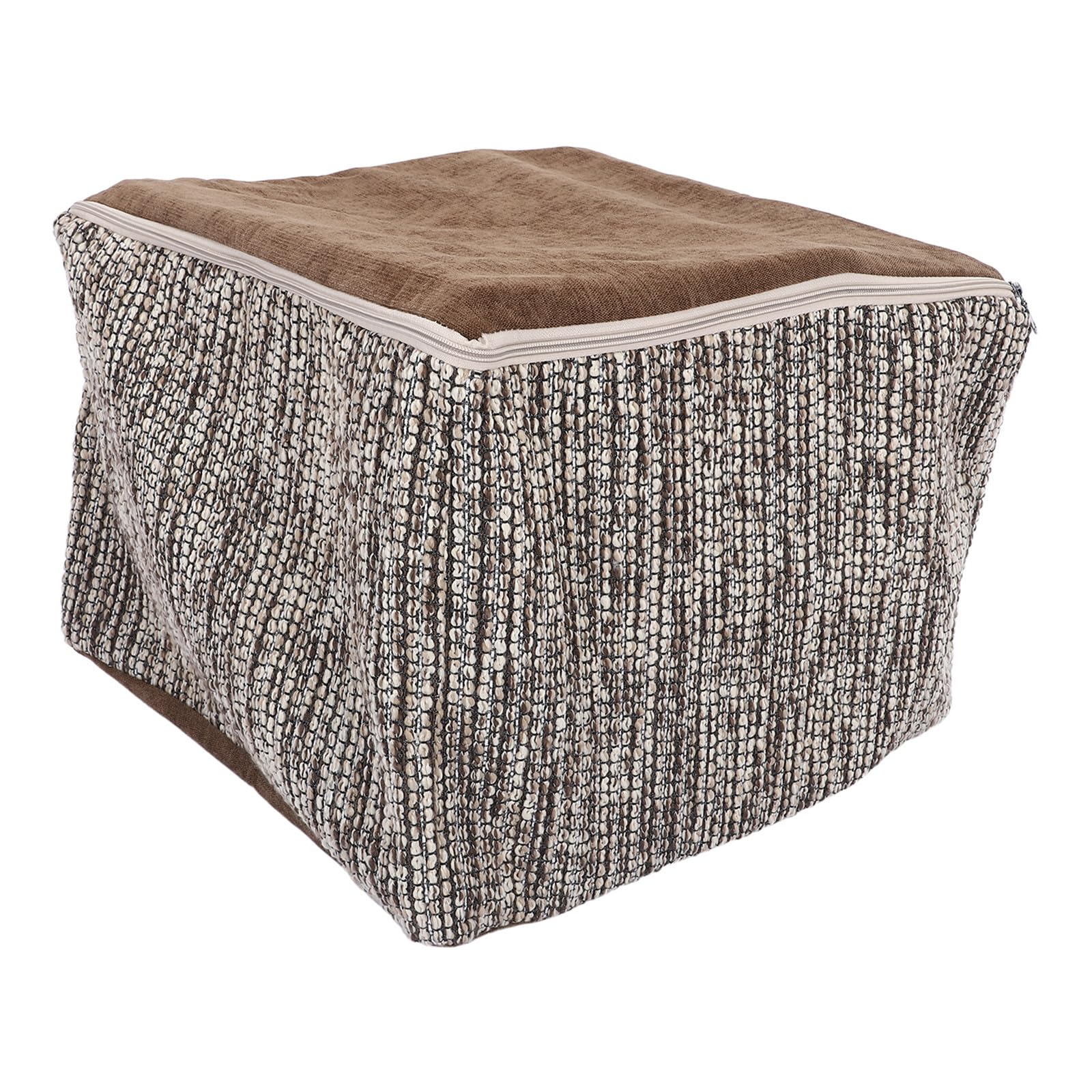 NUOBESTY Abnehmbarer Fußhockerbezug aus Weicher Baumwolle Staubdichte Ottomanenhülle mit Kratzfestem Schutz 52x52x35cm für Wohnzimmer und Schlafzimmer