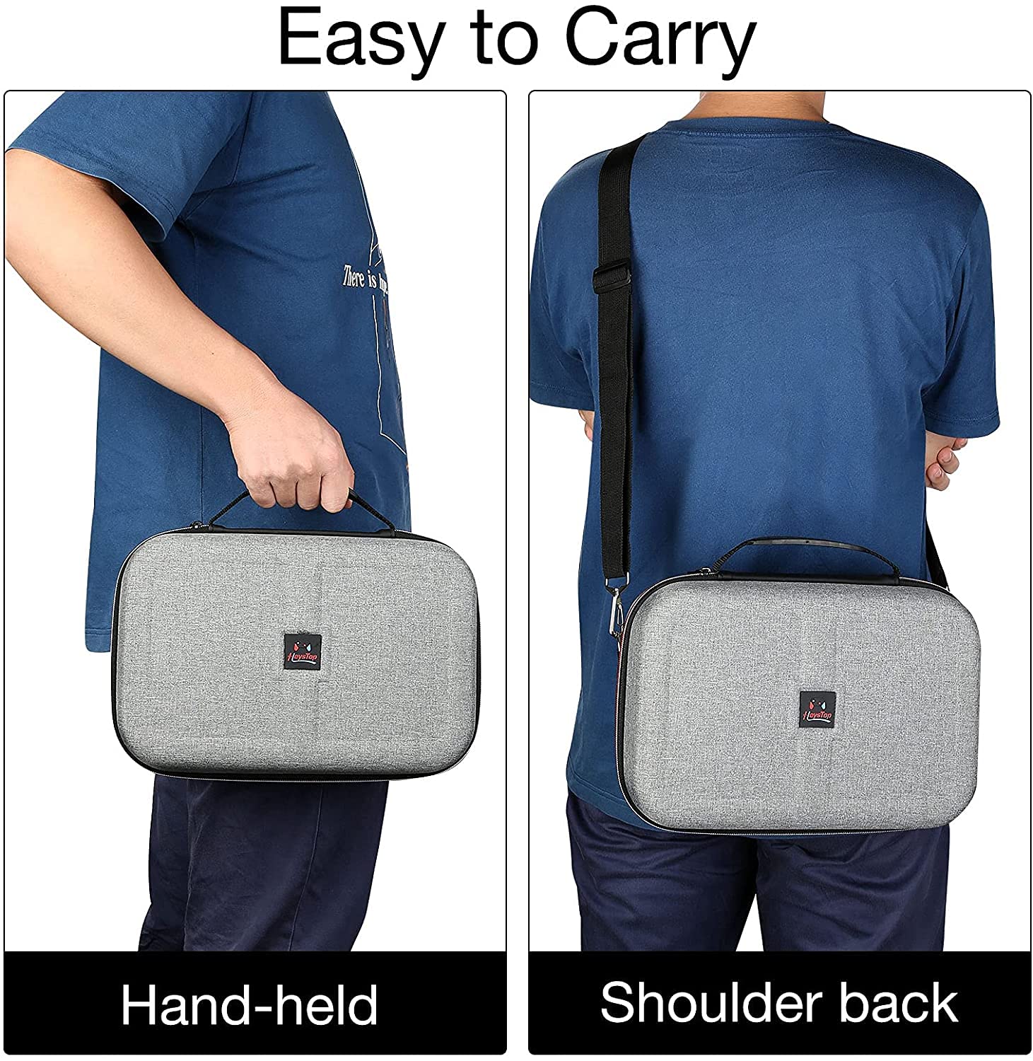 HEYSTOP Tashce - Funda para Nintendo Switch/Switch OLED Modelo Accesorio, Funda para Nintendo Switch con Almacenamiento para Consola y Controlador de Nintendo Switch, Gris, Gris, Unisex
