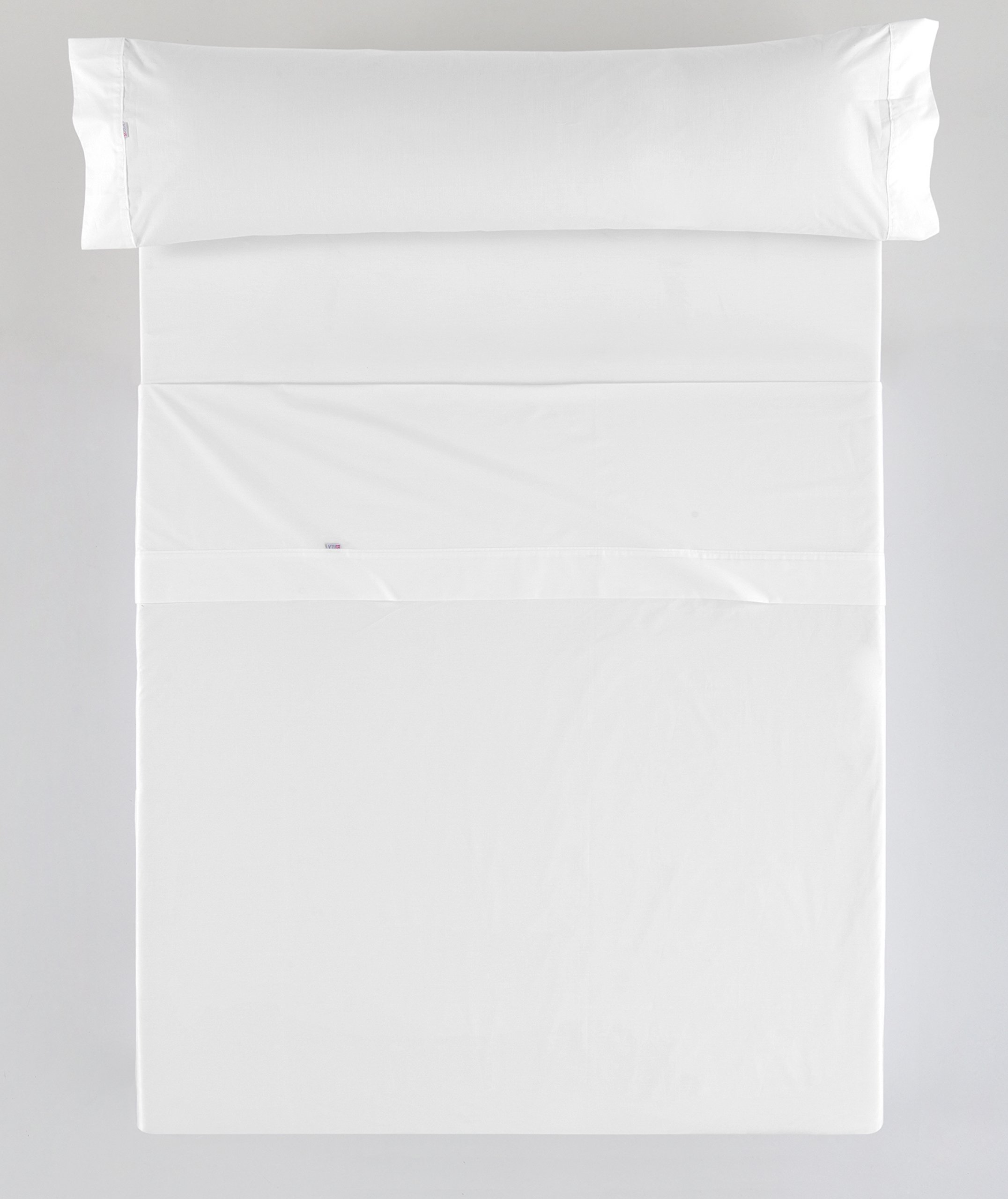 Juego de sábanas color blanco Cama de 105 (3 piezas) - 100% algodón - 200 hilos