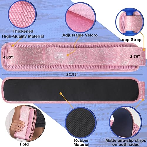 Miniatura 5 de Hip Thrust Belt with 3 Resistance Bands - Adjustable Fitness Belt for Dumbbells, Kettlebells, Plates - Support Up to 100 lbs - For Glute Workouts at