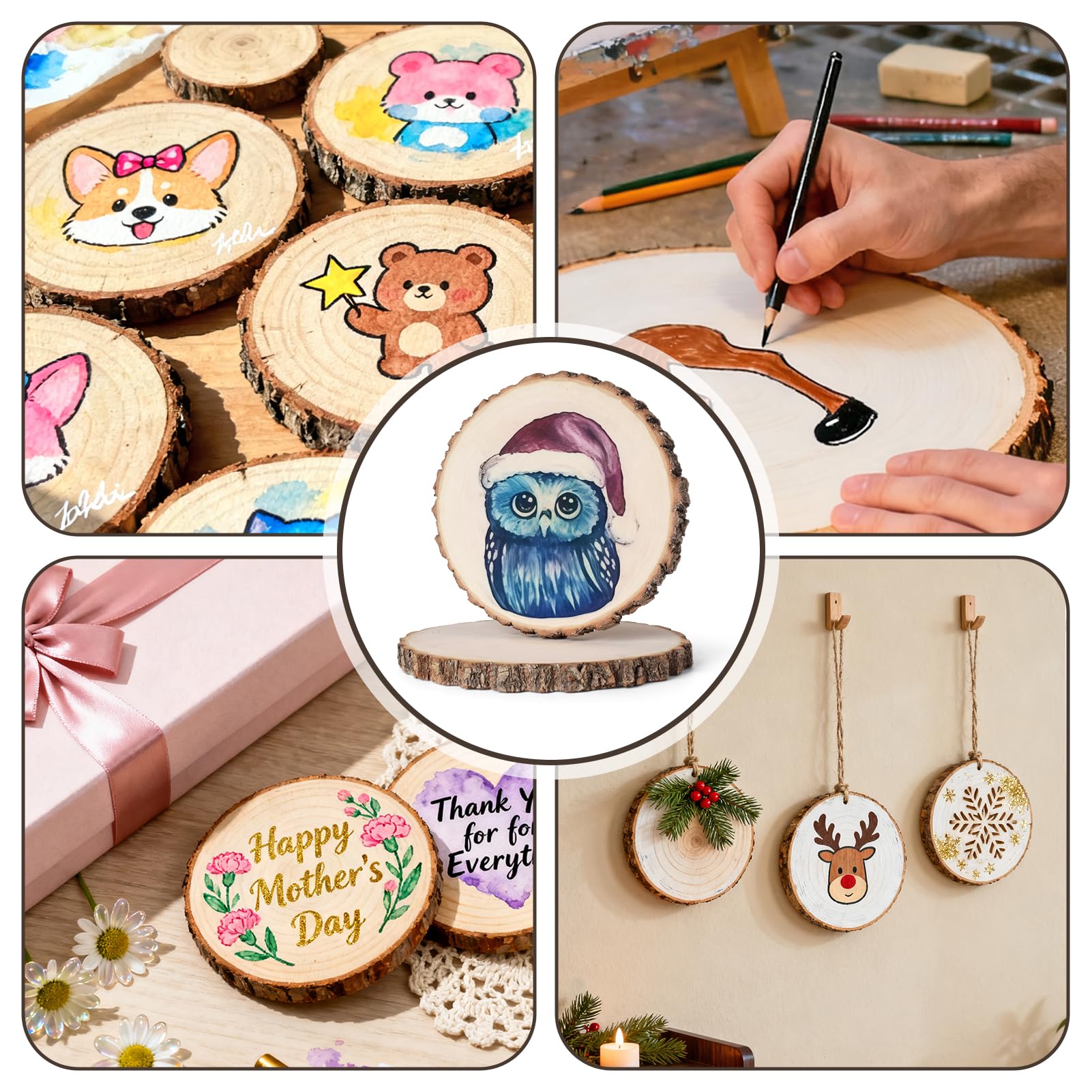 Rustic Wood Slices - Centerpiece & Craft Supplies -3