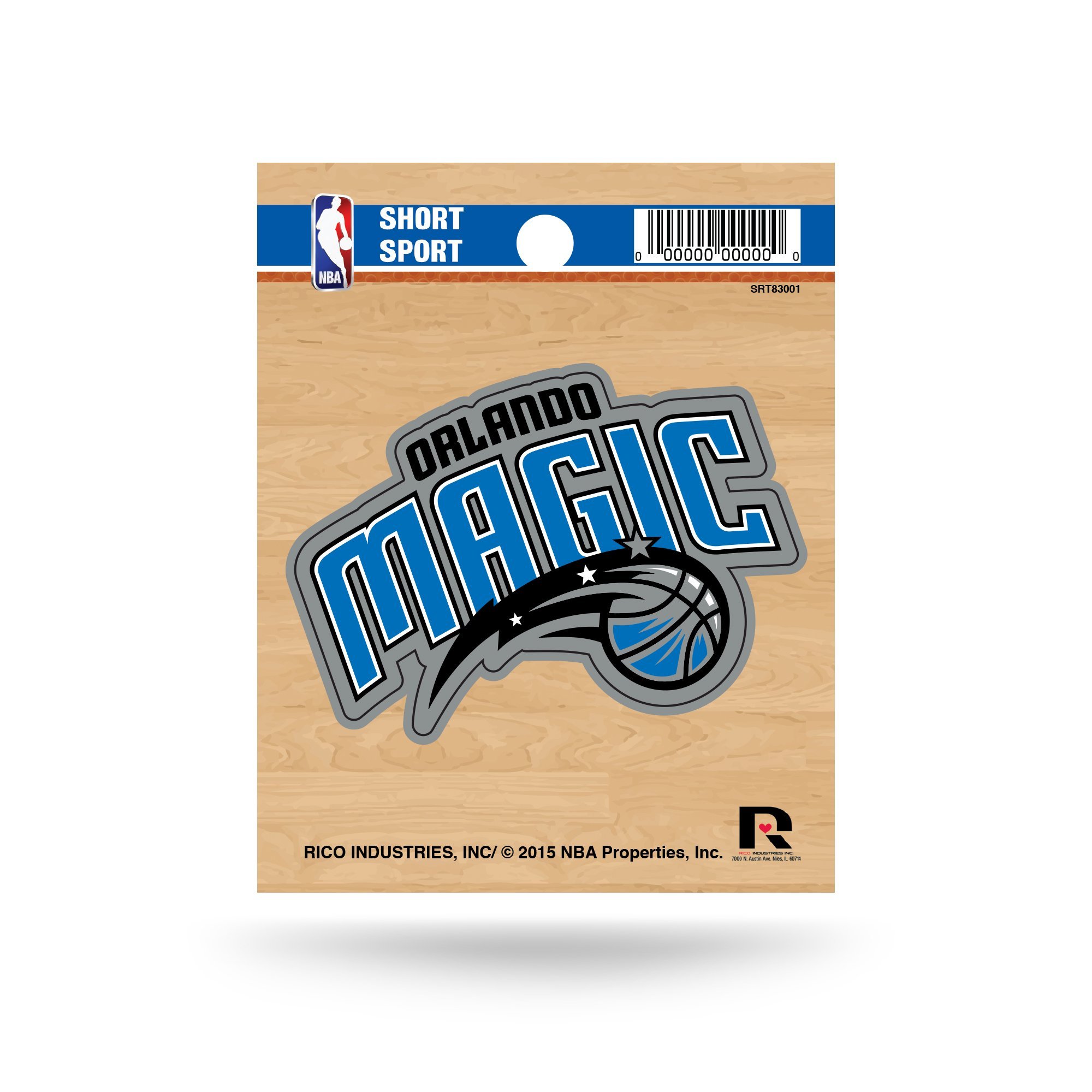Rico Industries NBA Basketball Orlando Magic Short Sport Decal 3.75" x 4.75" Die Cut Team Logo Wall Decal