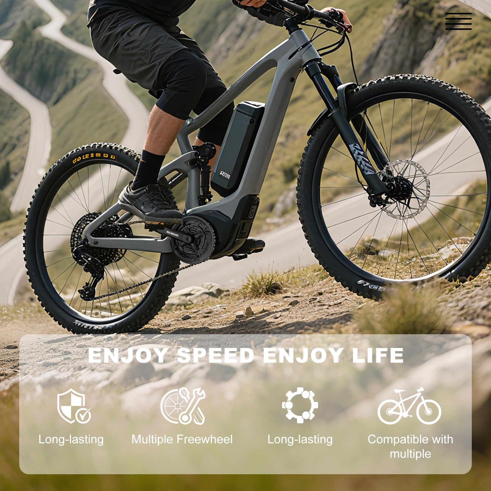 Juego de bielas de bicicleta 42-34-24T para engranajes de 3x7/8/9 velocidades, juego de manivela cuadrado de 170 mm para bicicleta de montaña