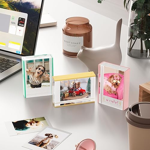 Vista 3 de WINKINE Marco Polaroid para Fujifilm Instax Mini Film, Marcos de fotos Samll de 2 x 3 para escritorio, marco de fotos Polaroid, tamaño pequeño
