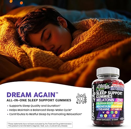 Miniatura 4 de Clean Nutra - Gomitas de melatonina de 10 mg  Sleep Aid raíz de valeriana L-teanina vitamina B6 C bálsamo de limón magnesio hibisco beta caroteno