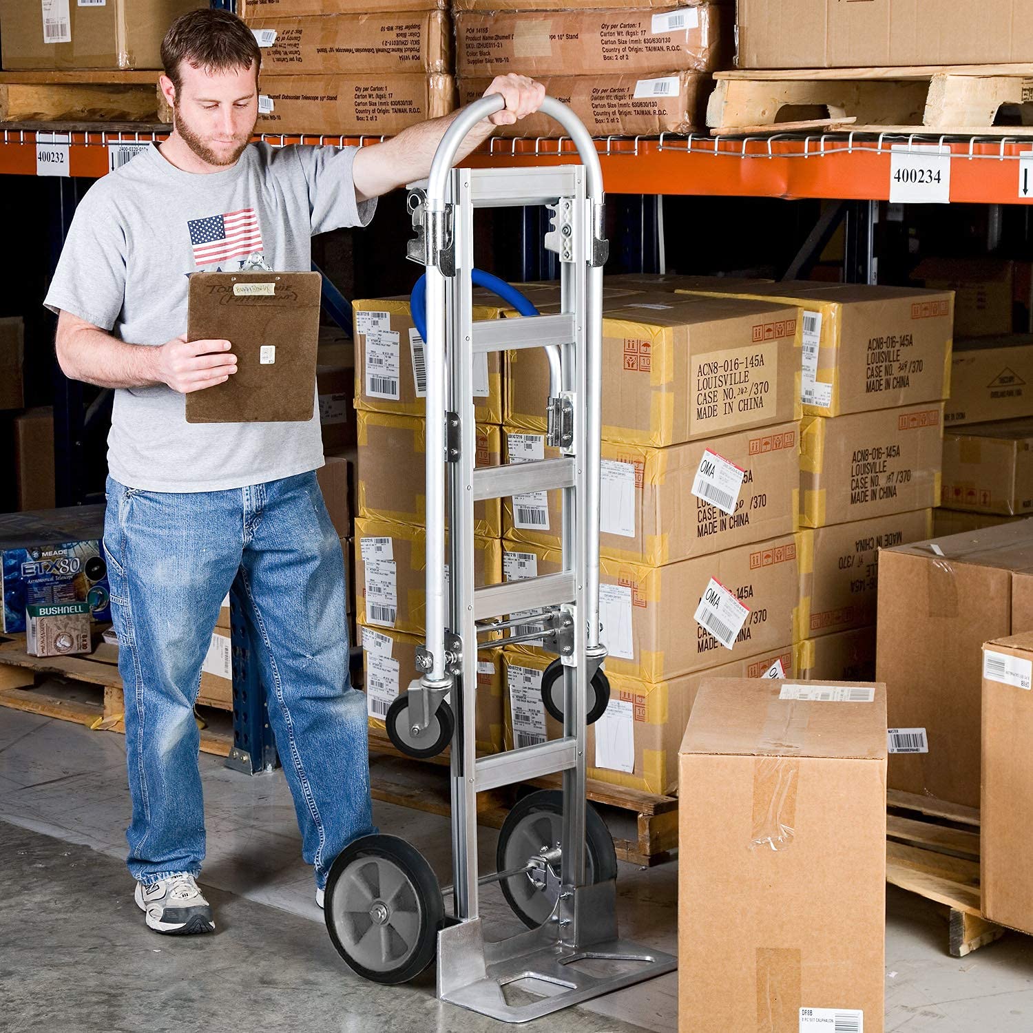 Buy Fully Assembled Senior Convertible Hand Truck Heavy Duty Loads 1,000 lbs. Aluminum Moving