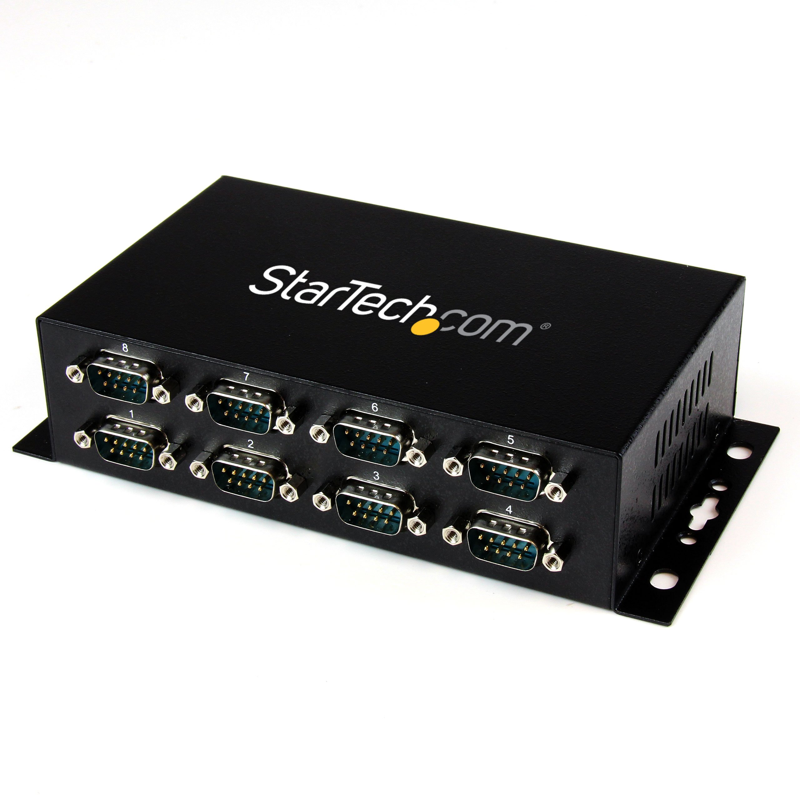 8 Port USB to Serial RS232 Adapter Wall Mount Din Rail