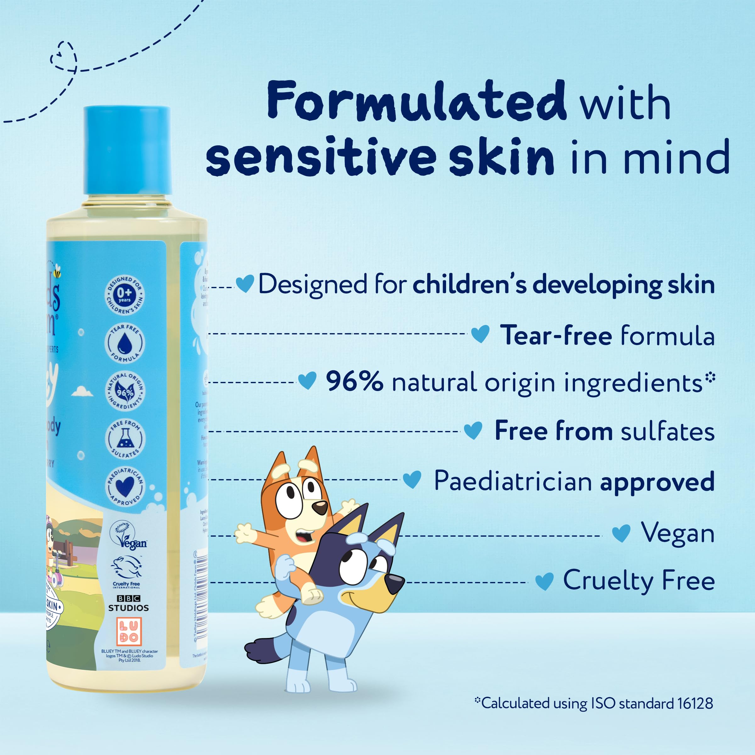 Childs Farm Kids Bluey Hair & Body Wash, Bluey-Berry | Tear-free, Gently Cleanses | Suitable for Dry, Sensitive Skin, 250ml — view 6