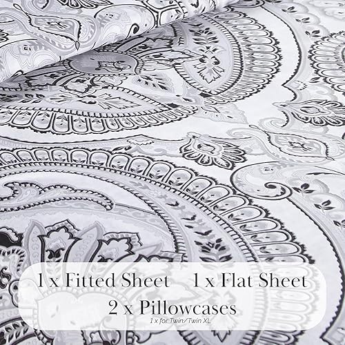 Miniatura 7 de Southshore Fine Living, Inc. Pure Melody Collection - Juego de sábanas de 4 piezas tamaño Queen, sábana bajera con bolsillo extra profundo de 14