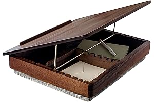 ROSSIE HOME Acacia Wood Easel Lap Desk with Storage for Adults - Java