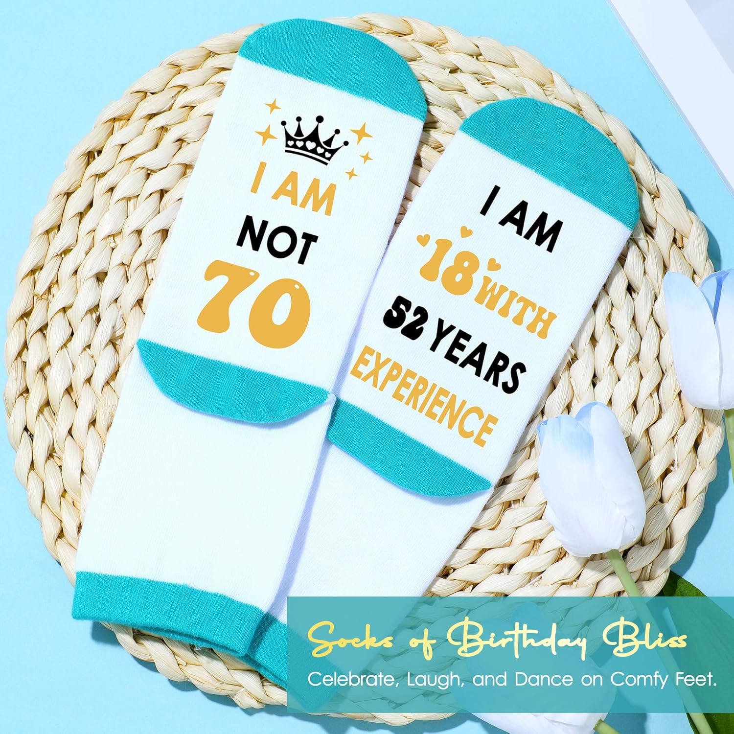 70th Birthday Gifts for Women 70 Year Old Birthday Gifts for Women Cool 1956 Gift Ideas for Female Funny Gift for 70 Year Old Womens Happy 70th Bday Decoration Baskets for Female Mom with Tumbler Bag - Image 7