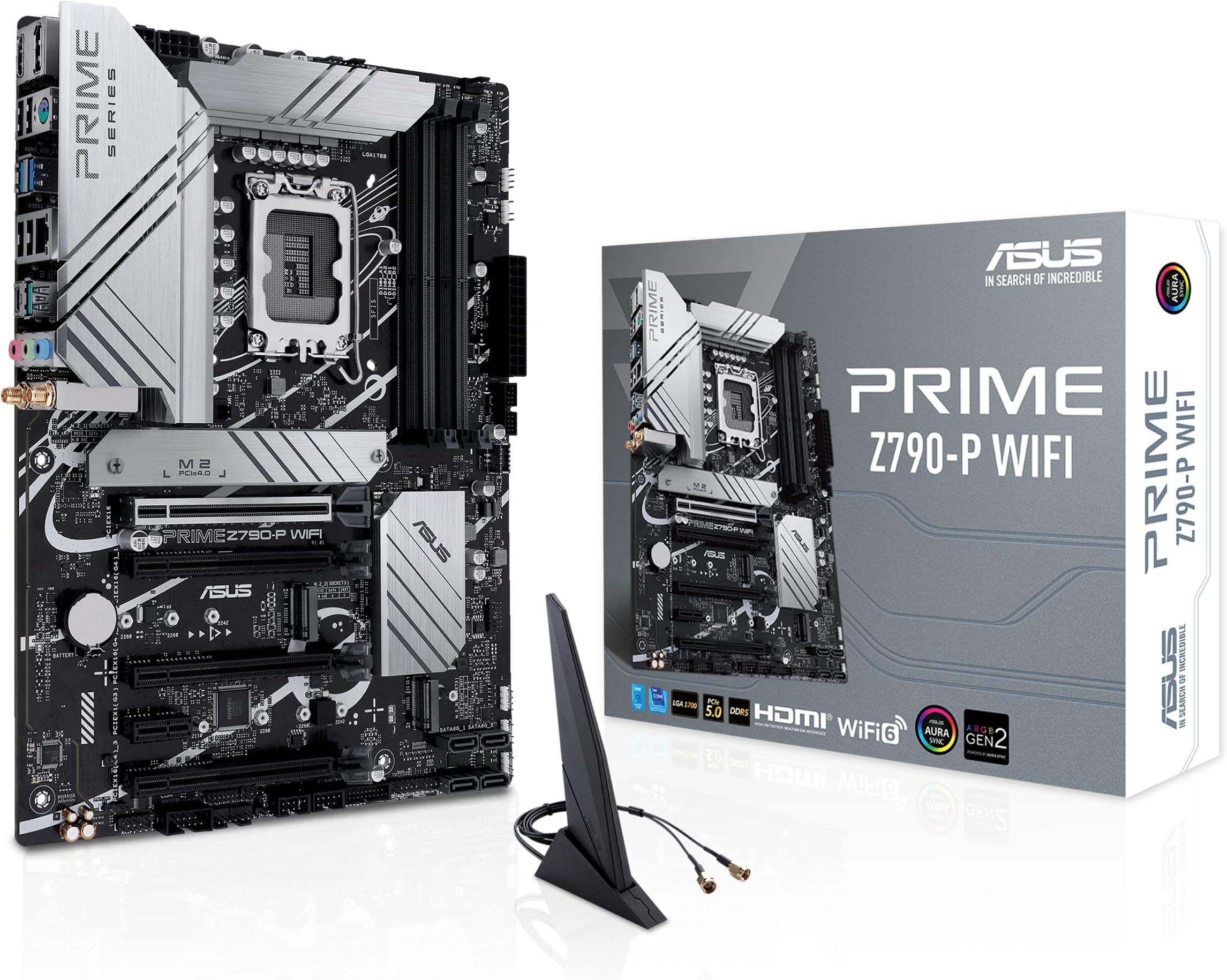 Prime Z790-P WiFi LGA 1700(Intel® 13th &12th Gen) ATX Motherboard (PCIe 5.0,DDR5,14+1 Power Stages,3X M.2,WiFi 6,Bluetooth v5.2,2.5Gb LAN, Front Panel USB 3.2 Gen 2 Type-C®, Thunderbolt™ 4/USB4)
