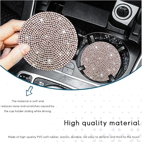 Miniatura 3 de Paquete de 2 posavasos para automóvil, antideslizante con tapa para botón de inicio y parada, accesorios universales para interiores de vehículos de