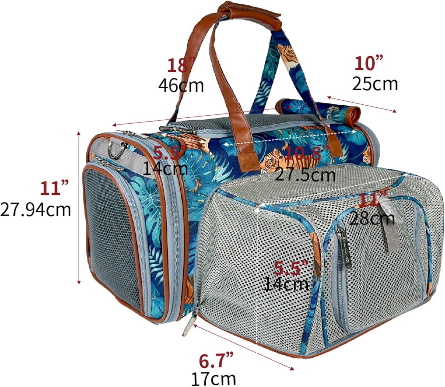 Mr. Peanut’s Gold Series Standard Size Expandable Pet Carrier (El Tigre)