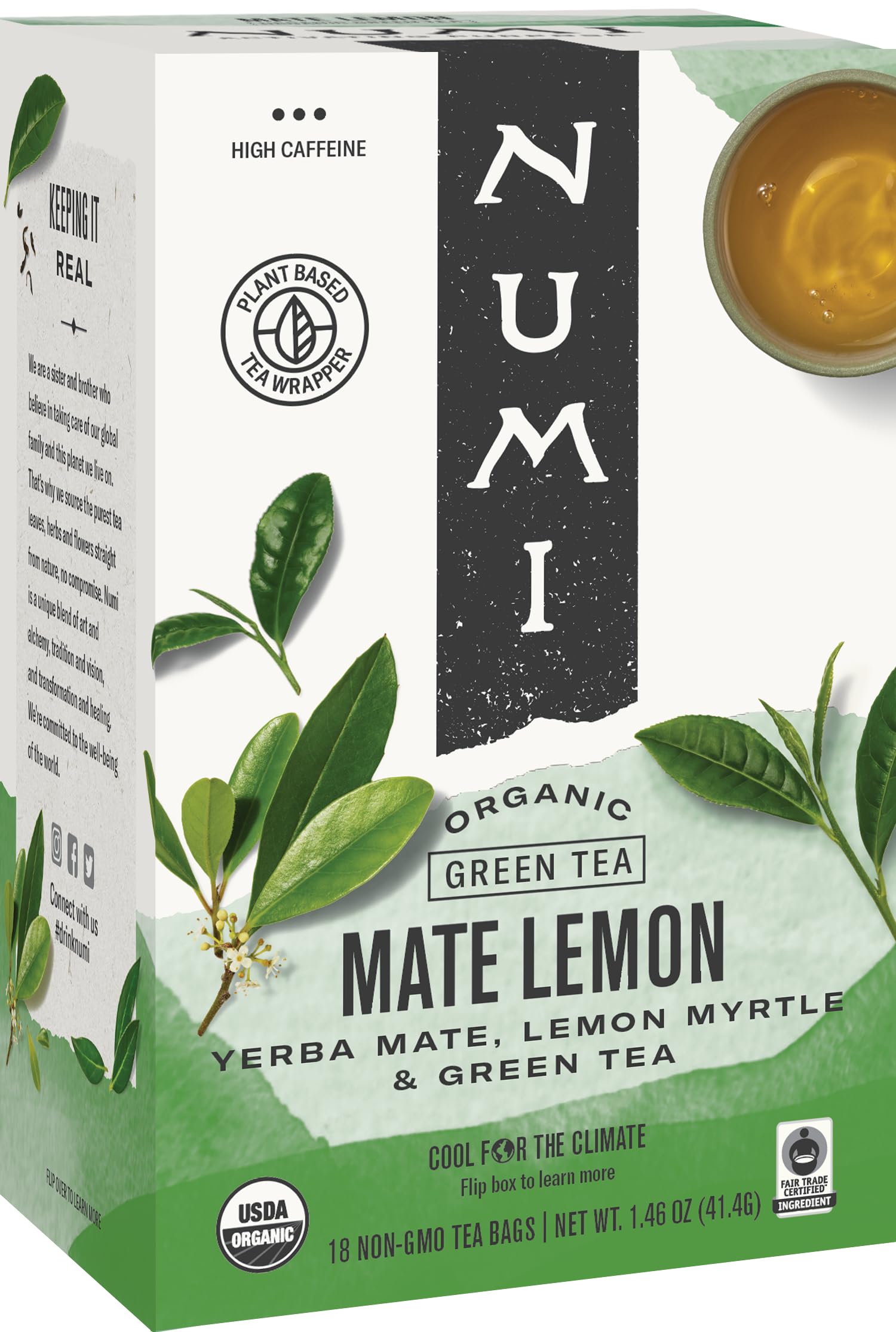 Rainforest Green Mate Lemon Green Tea - 18 Tea Bags