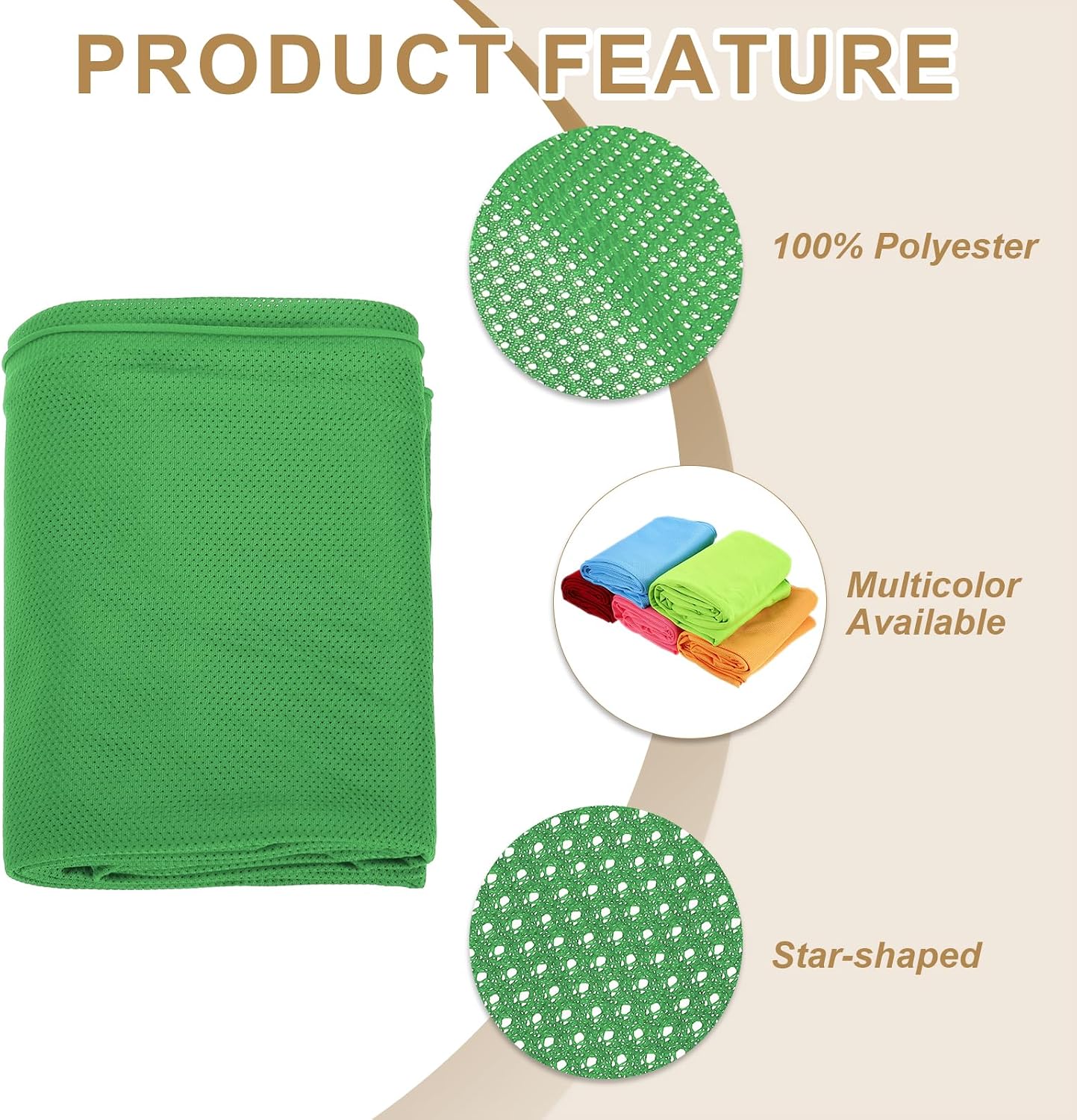 PATIKIL 62 Inch Wide Mesh Fabric Slightly Stretchy, Polyester Micro Mesh Jersey Fabric for Sewing Backpack Pocket and Straps, Netting Clothes, Shopping Bags, Light Green 1 Yard